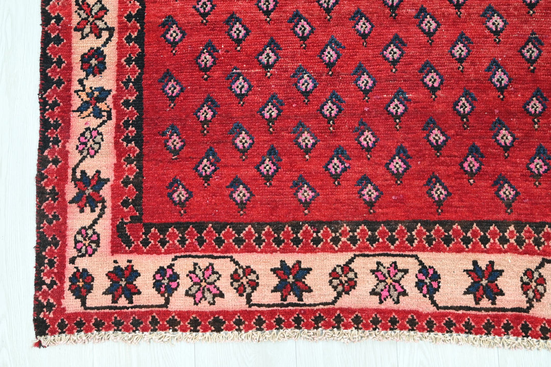 red Accent rug 3' 9" x 5' 0"