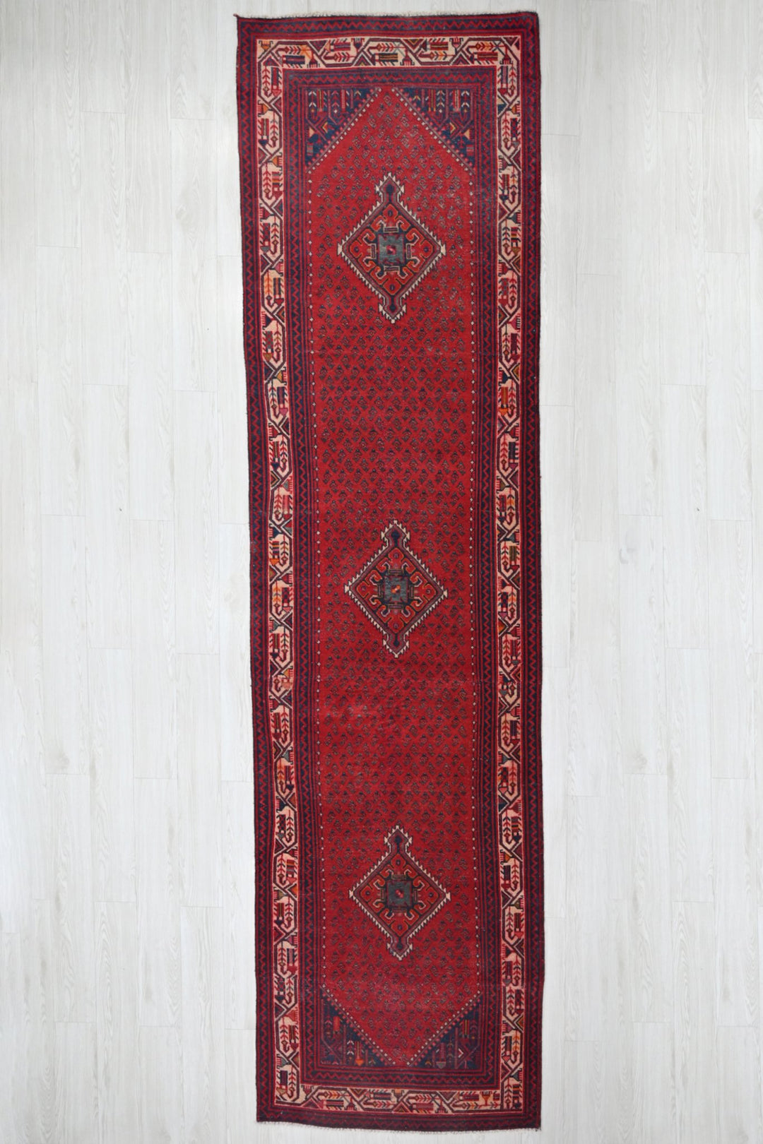 red Runner rug 3' 4" x 12' 10"