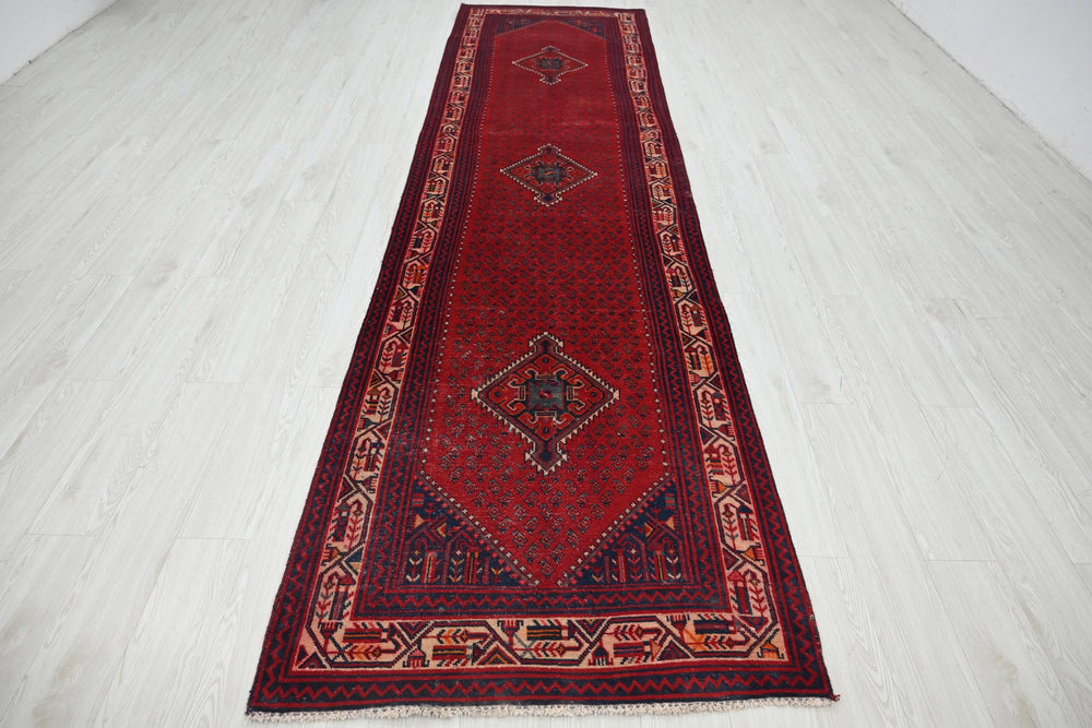 red Runner rug 3' 4" x 12' 10"