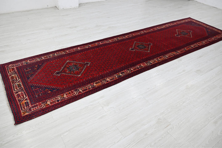 red Runner rug 3' 4" x 12' 10"