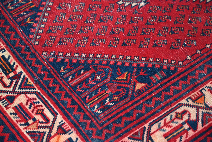 red Runner rug 3' 4" x 12' 10"