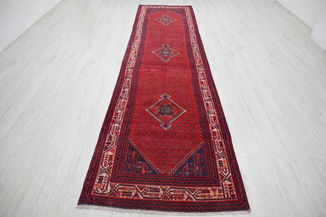 red Runner rug 3' 4" x 12' 10"