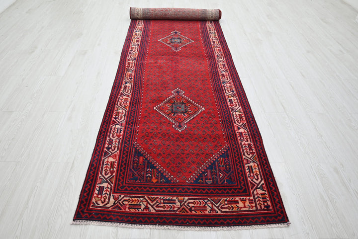 red Runner rug 3' 4" x 12' 10"