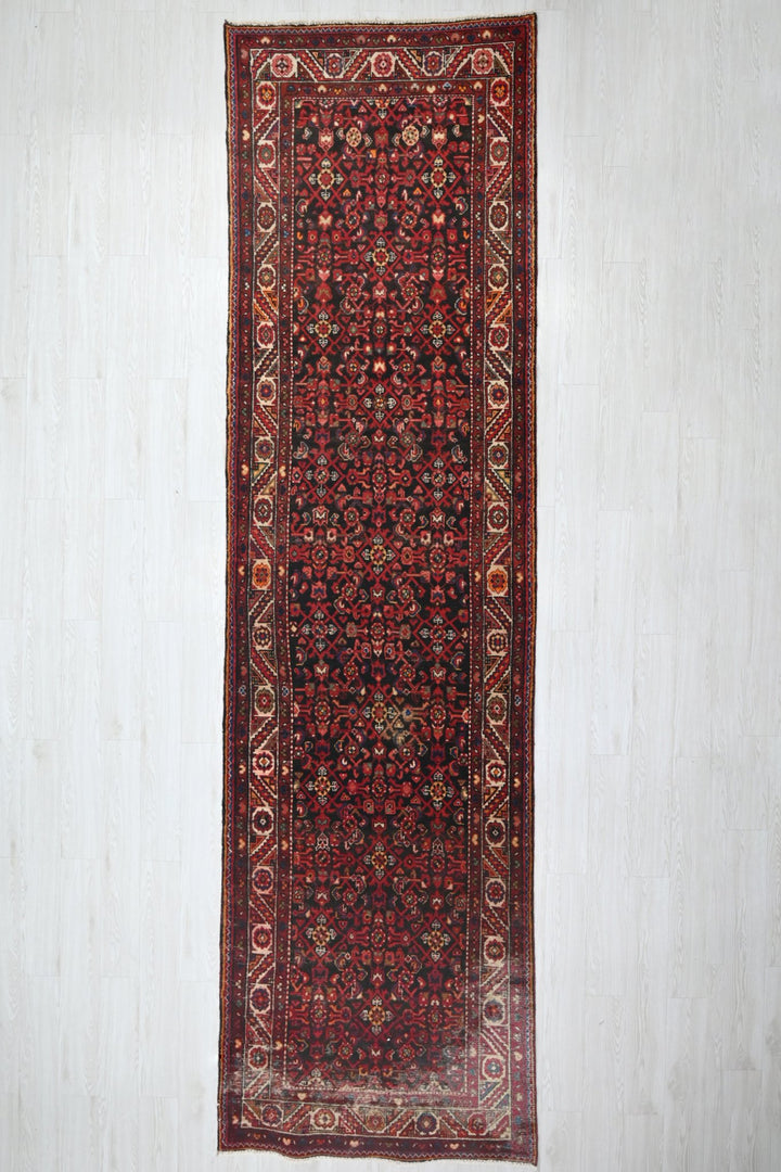 black Runner rug 3' 9" x 13' 11"