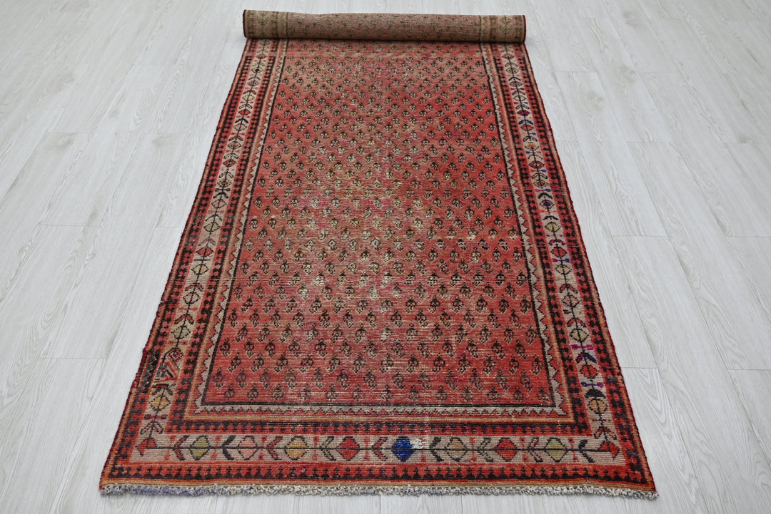red Runner rug 3' 6" x 10' 1"