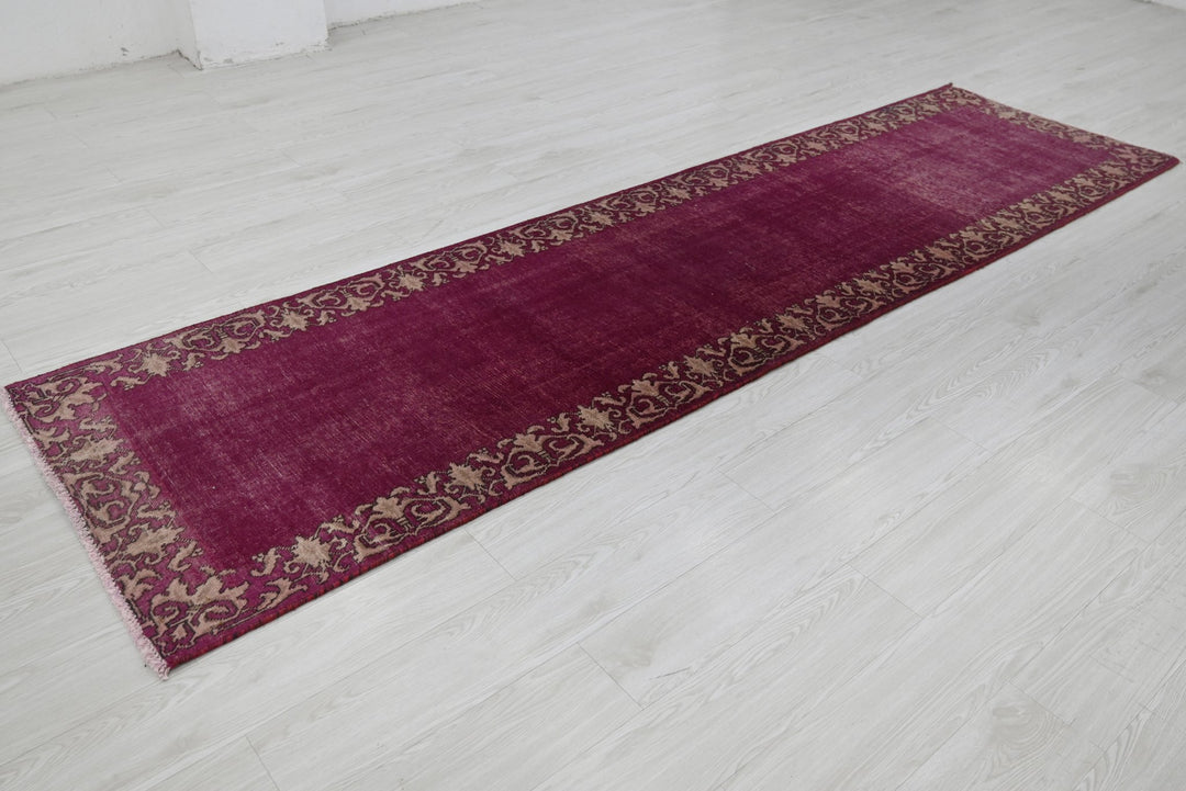 purple Runner rug 2' 9" x 10' 5"