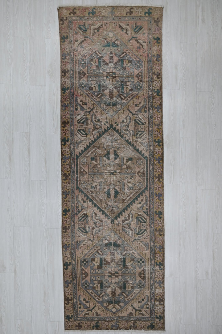 brown Runner rug 3' 1" x 10' 3"