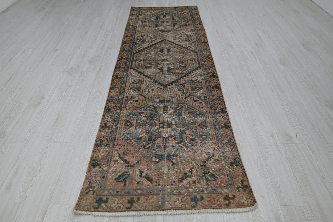brown Runner rug 3' 1" x 10' 3"