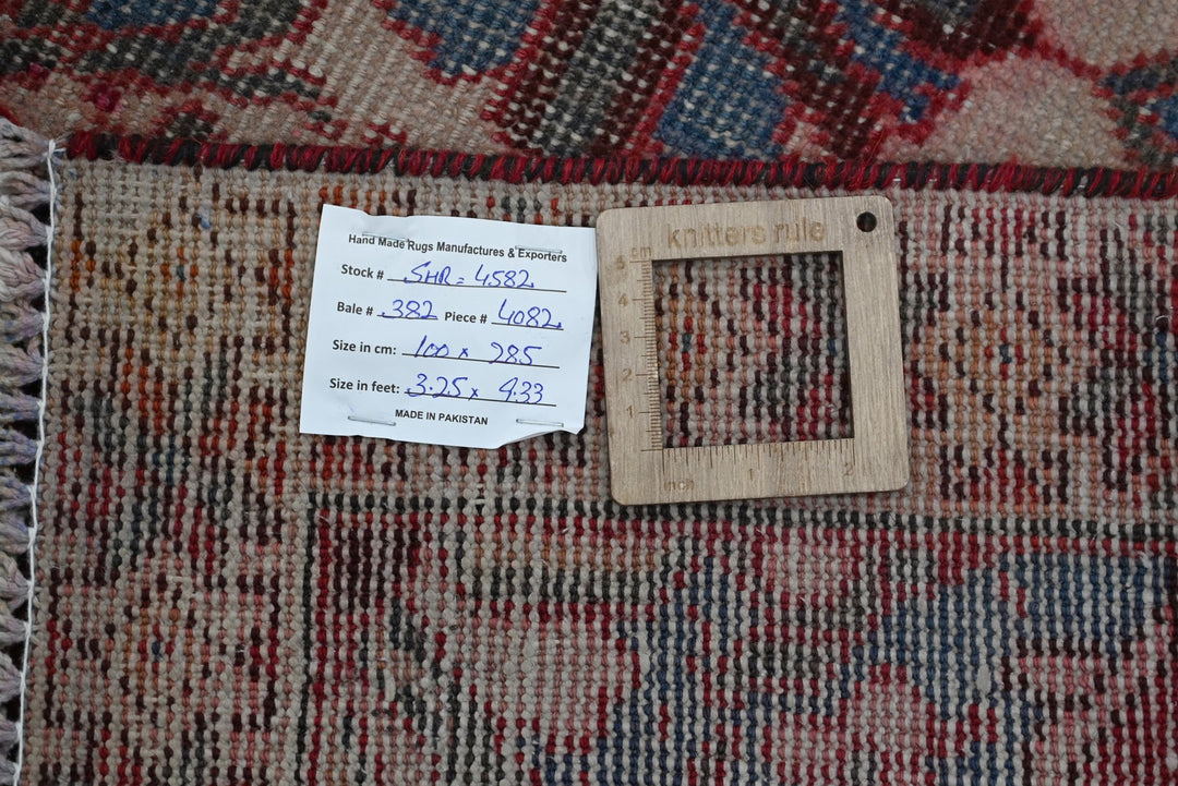 red Runner rug 3' 3" x 9' 4"