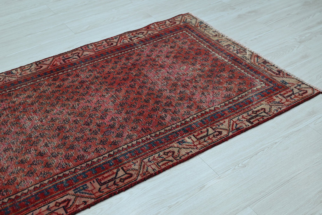 red Runner rug 3' 1" x 9' 10"
