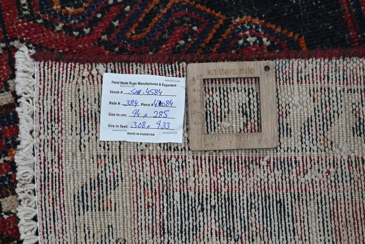 black Runner rug 3' 1" x 9' 4"