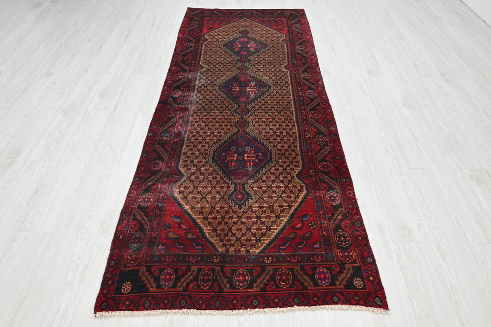 brown Runner rug 3' 4" x 9' 6"