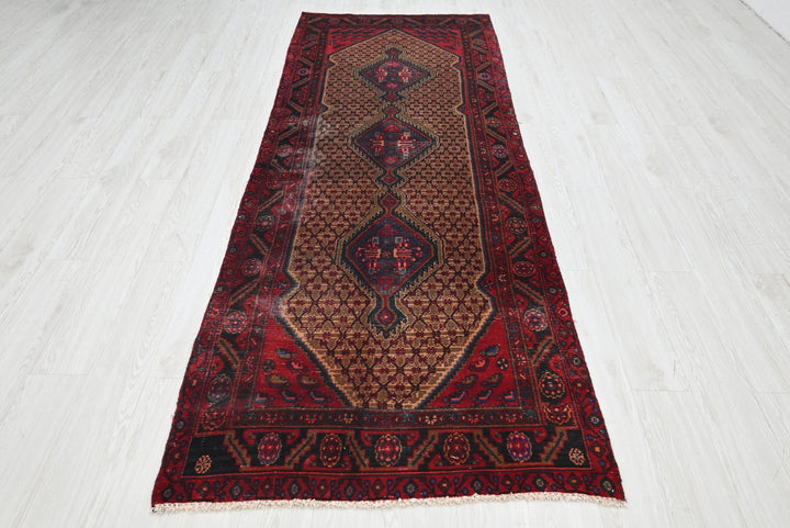 brown Runner rug 3' 4" x 9' 6"
