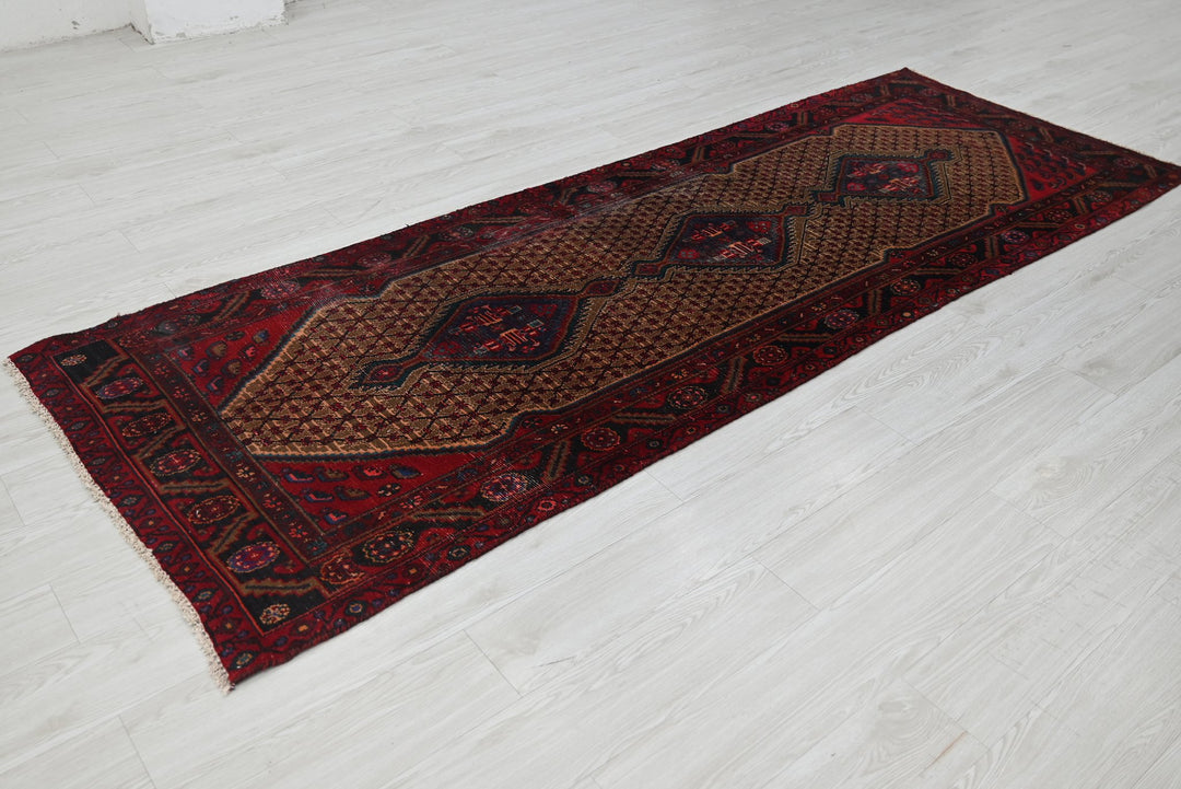 brown Runner rug 3' 4" x 9' 6"