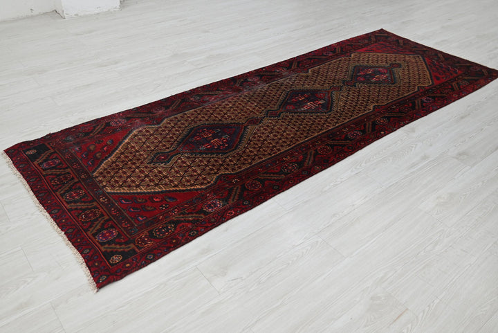 brown Runner rug 3' 4" x 9' 6"