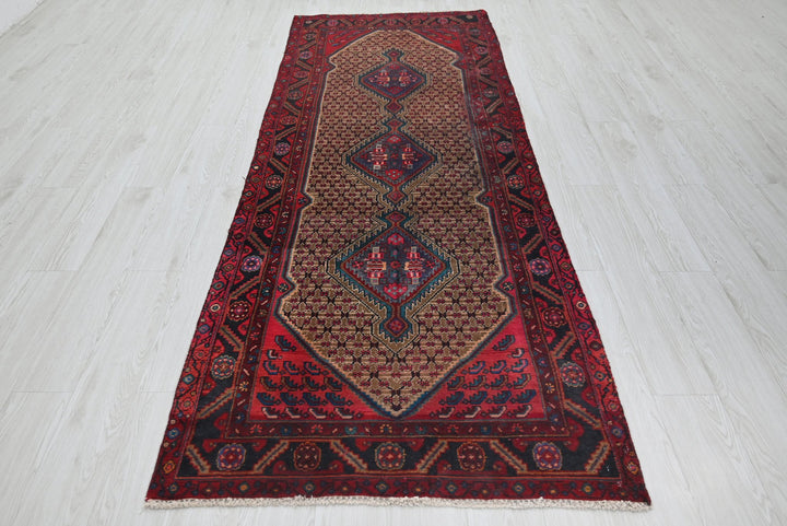 brown Runner rug 3' 4" x 9' 6"