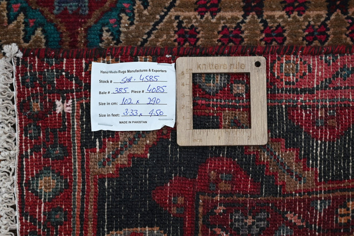 brown Runner rug 3' 4" x 9' 6"