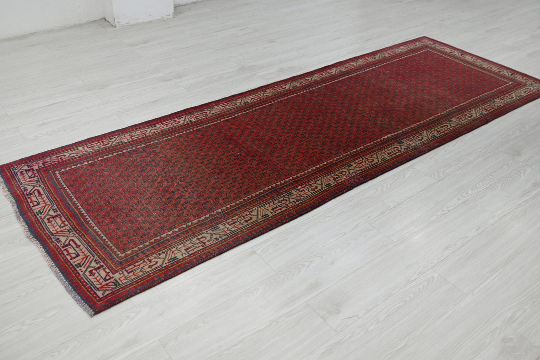 red Runner rug 3' 4" x 9' 10"