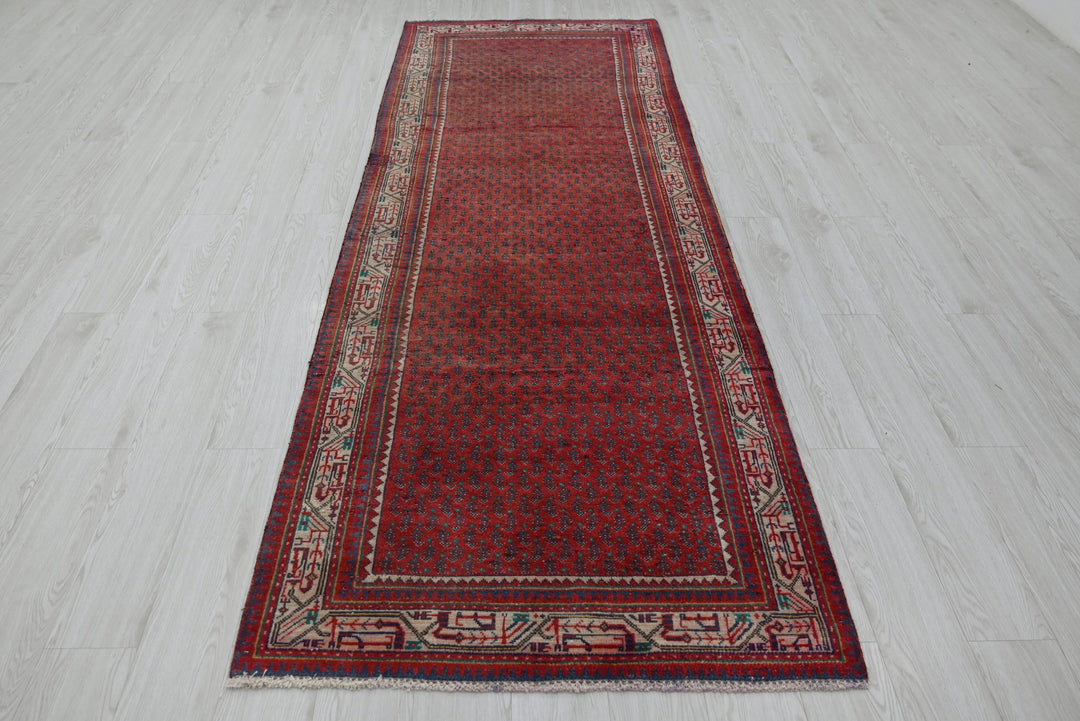 red Runner rug 3' 4" x 9' 10"
