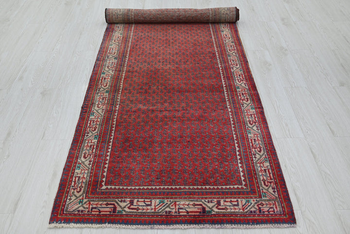 red Runner rug 3' 4" x 9' 10"