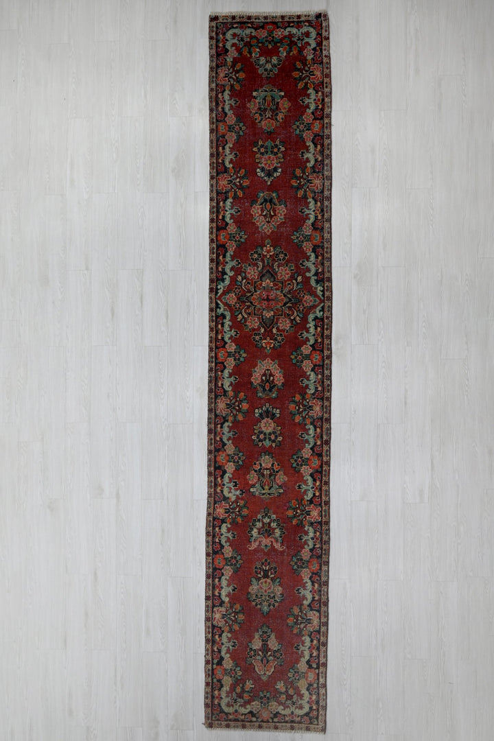 red Runner rug 2' 4" x 13' 10"