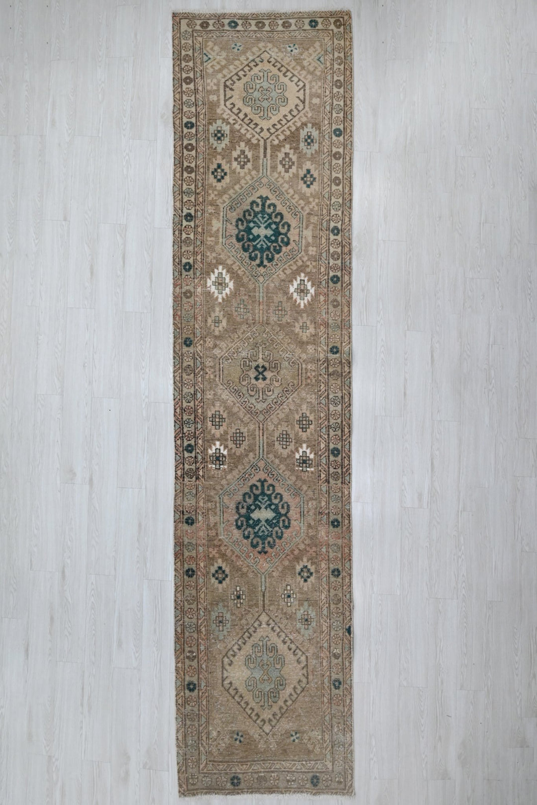 brown Runner rug 3' 1" x 13' 1"