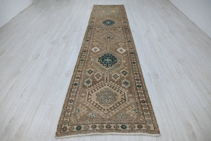 brown Runner rug 3' 1" x 13' 1"