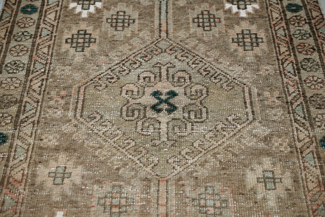 brown Runner rug 3' 1" x 13' 1"