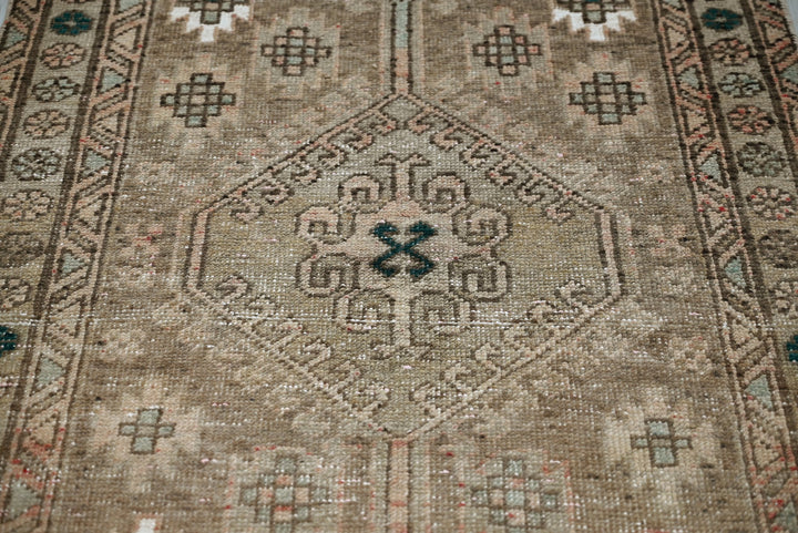 brown Runner rug 3' 1" x 13' 1"