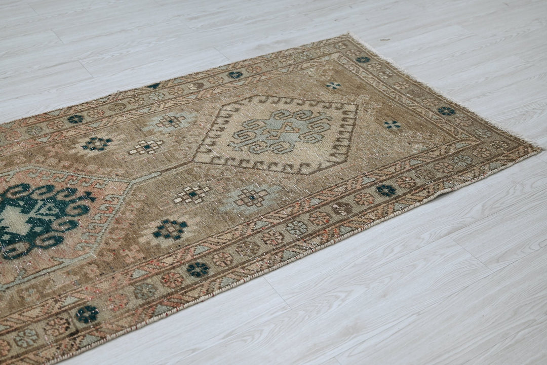 brown Runner rug 3' 1" x 13' 1"
