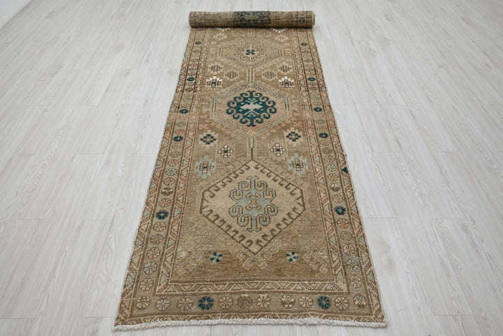brown Runner rug 3' 1" x 13' 1"