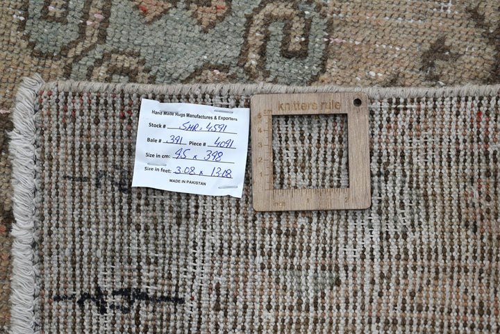 brown Runner rug 3' 1" x 13' 1"