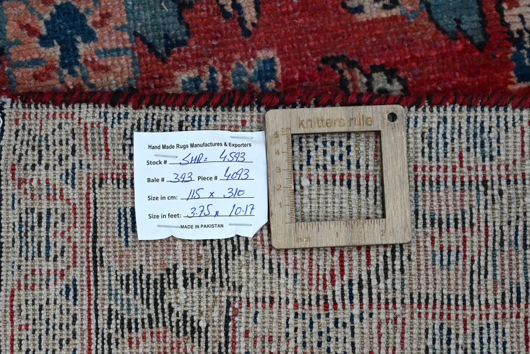 red Runner rug 3' 9" x 10' 2"