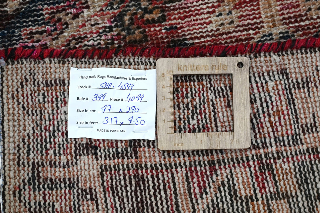 red Runner rug 3' 2" x 9' 6"