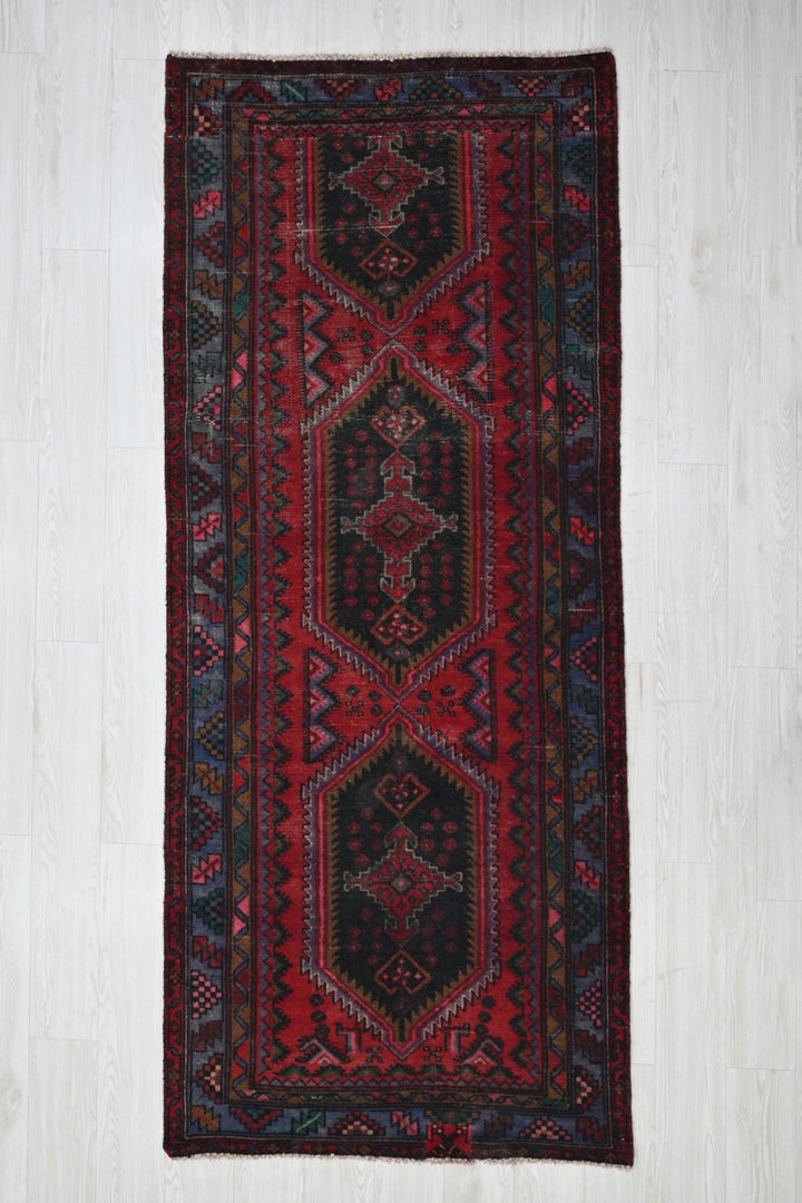 red Runner rug 3' 4" x 8' 3"