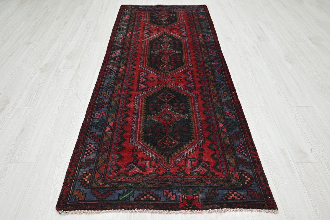 red Runner rug 3' 4" x 8' 3"