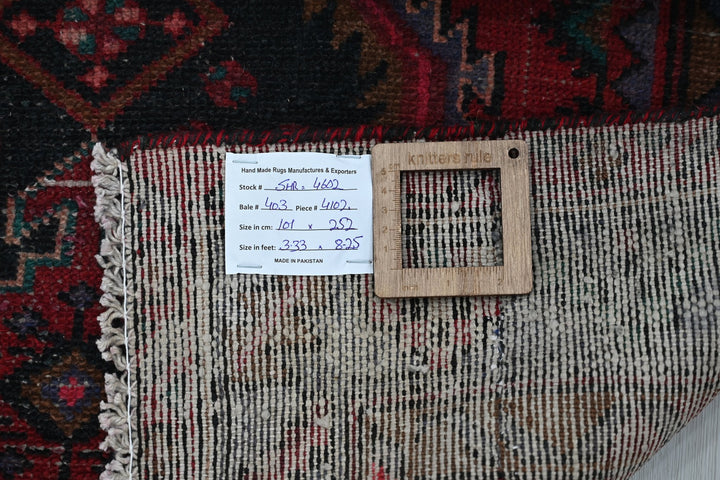 red Runner rug 3' 4" x 8' 3"