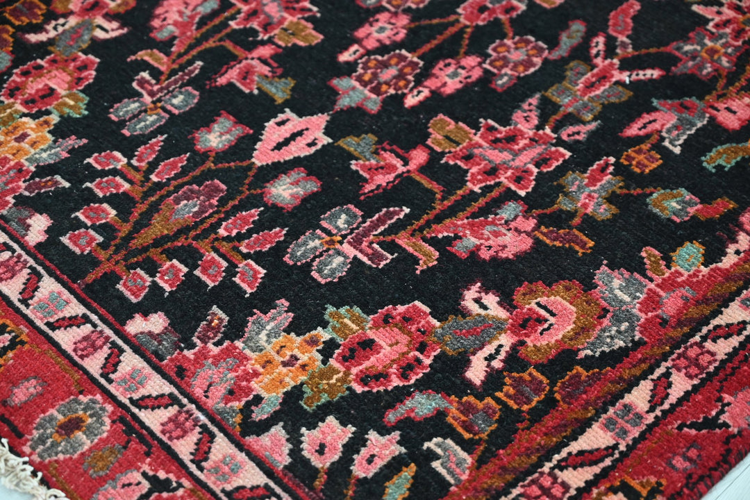 black Runner rug 3' 2" x 7' 7"