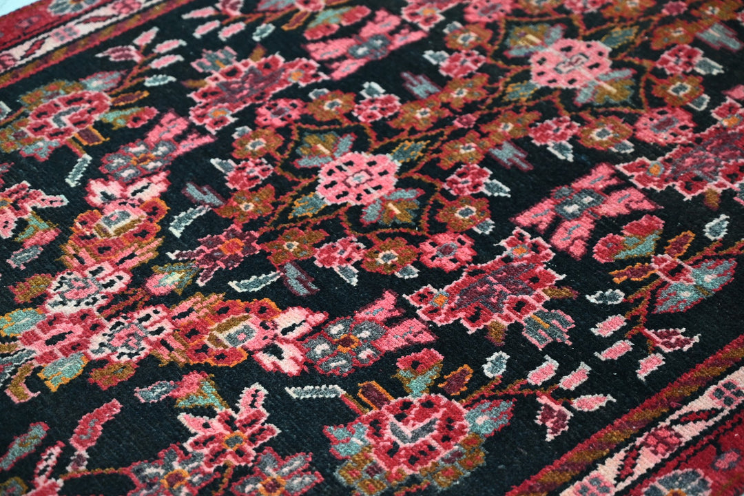 black Runner rug 3' 2" x 7' 7"