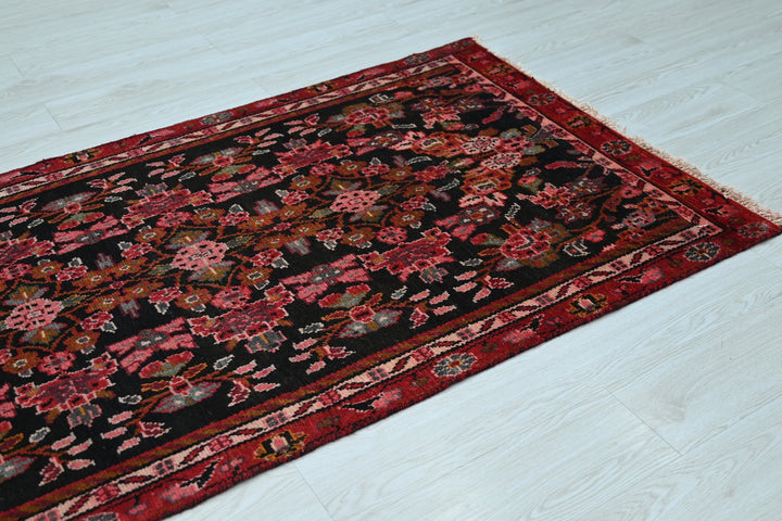 black Runner rug 3' 2" x 7' 7"