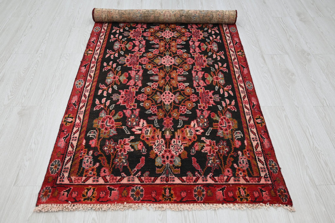 black Runner rug 3' 2" x 7' 7"