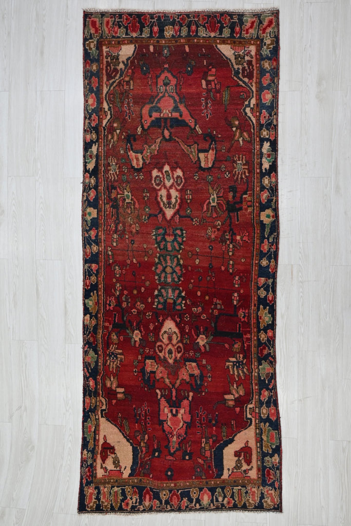 red Runner rug 3' 3" x 8' 8"