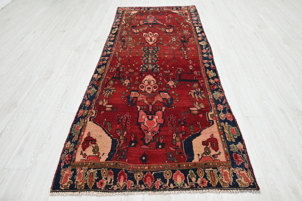 red Runner rug 3' 3" x 8' 8"