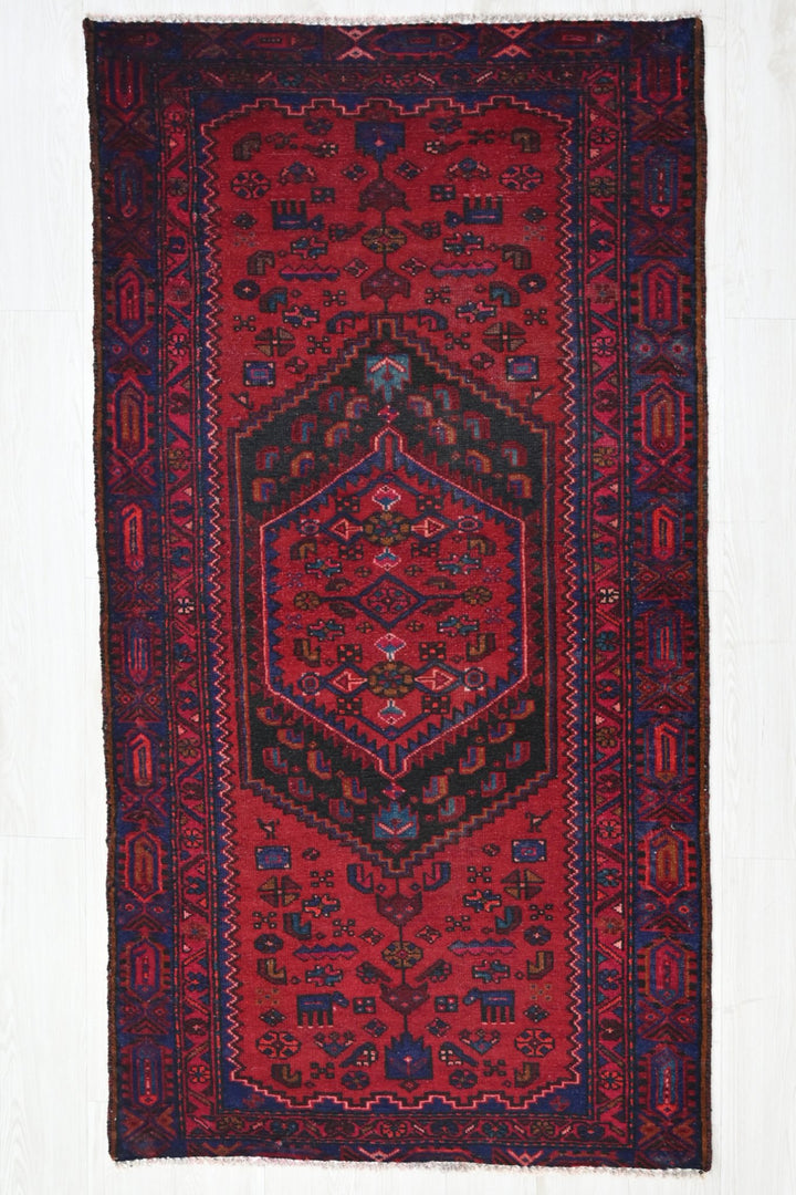 red Accent rug 3' 3" x 6' 5"