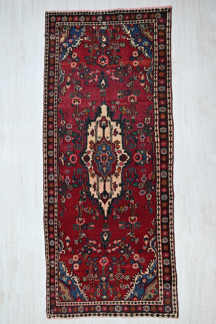 red Runner rug 4' 0" x 10' 1"