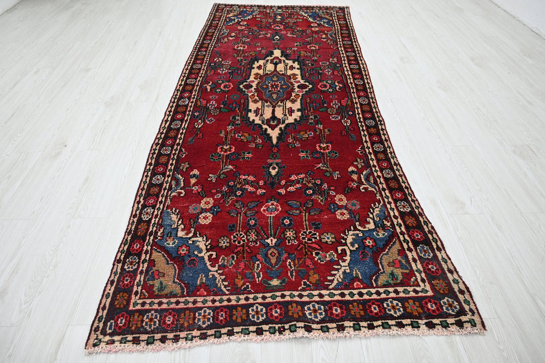 red Runner rug 4' 0" x 10' 1"