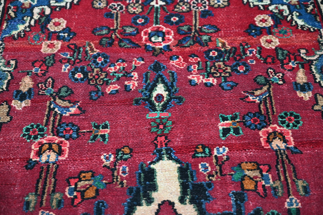 red Runner rug 4' 0" x 10' 1"