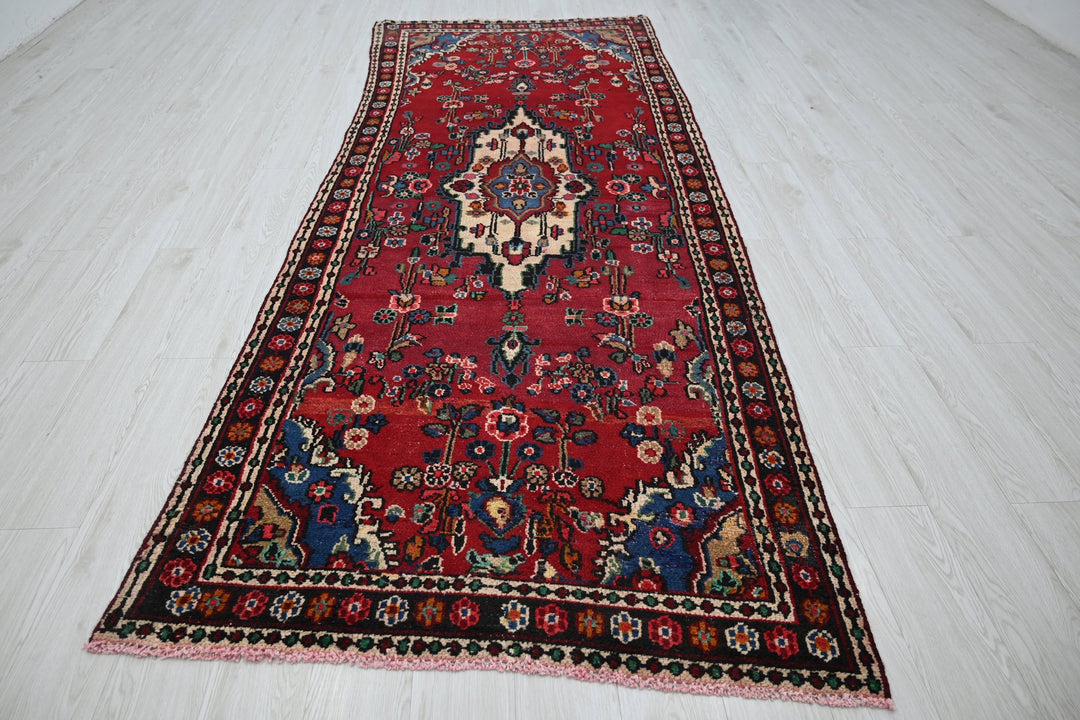red Runner rug 4' 0" x 10' 1"