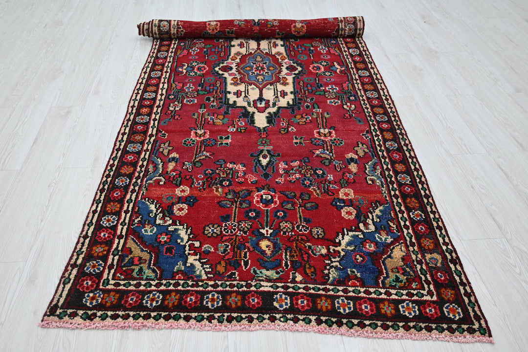 red Runner rug 4' 0" x 10' 1"
