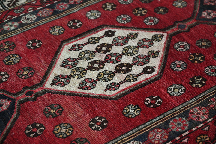 red Medium rug 4' 0" x 8' 11"